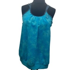Free Country Womens XL 16  Swimwear Blue Tankini Top